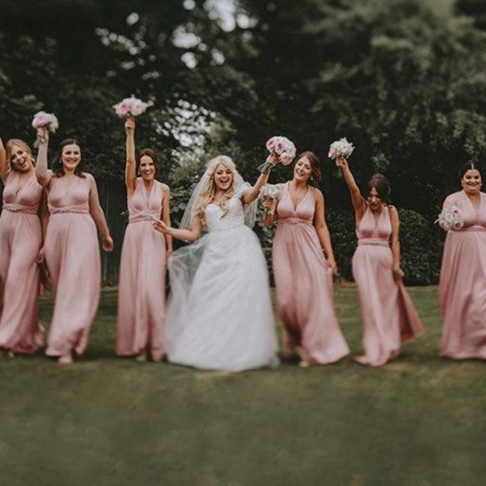 Elegant Pink Bridesmaid Dress